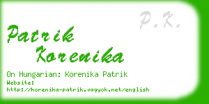 patrik korenika business card
